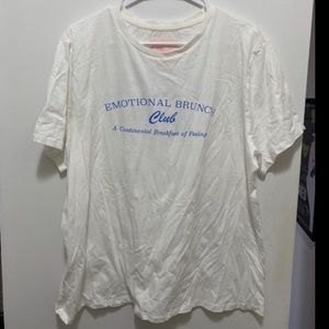 EUC ban.do white graphic t-shirt